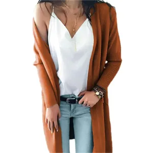 Solid Colour Sweater Coat