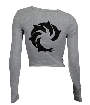 Solid Ladies Crop L/S T-Shirt