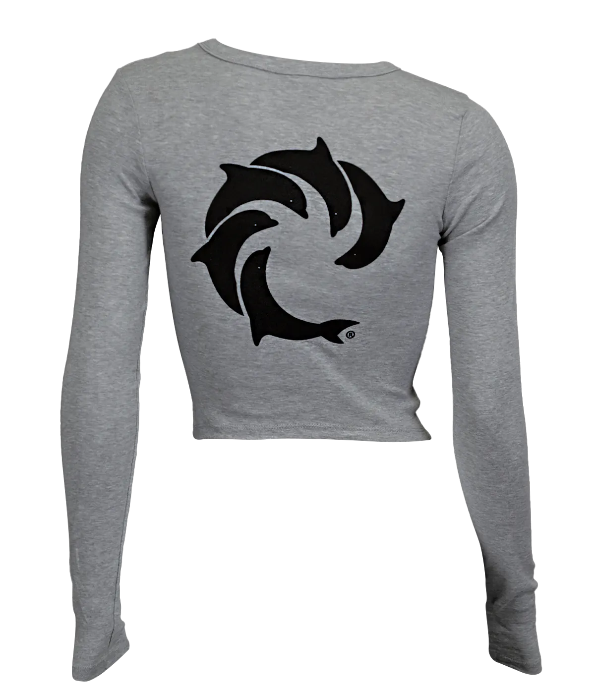 Solid Ladies Crop L/S T-Shirt