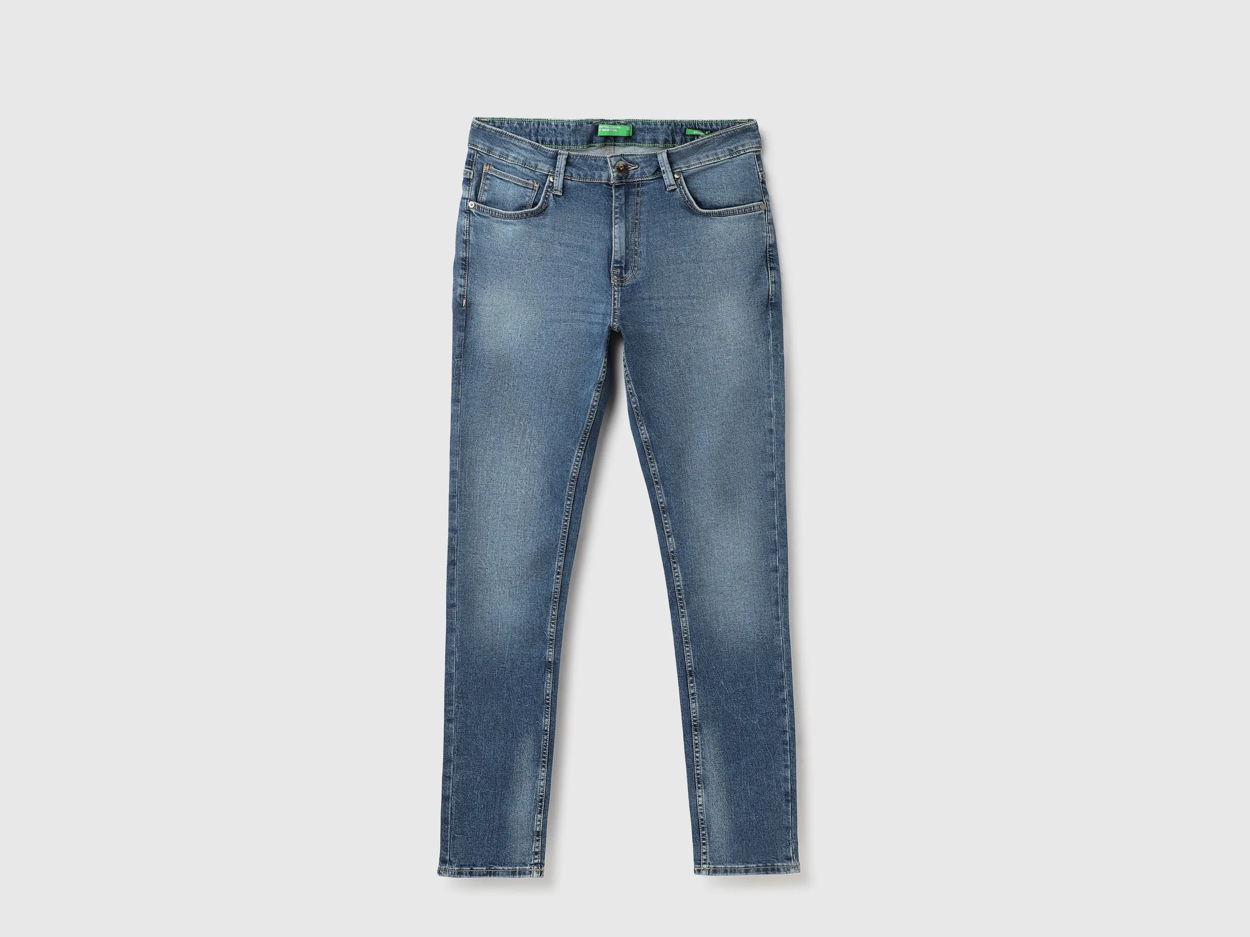Solid Mid Rise Skinny Fit Jeans