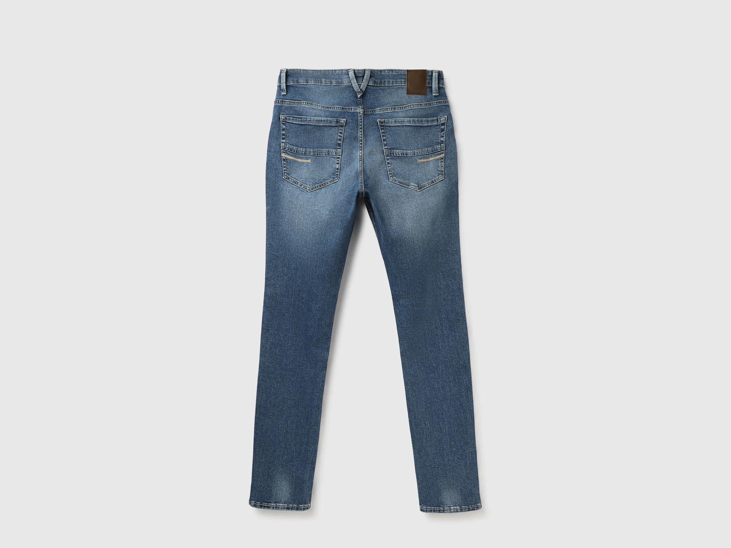 Solid Mid Rise Skinny Fit Jeans