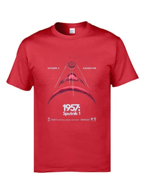 Soviet Sputnik Artificial Satellite Space   100% Cotton T Shirt