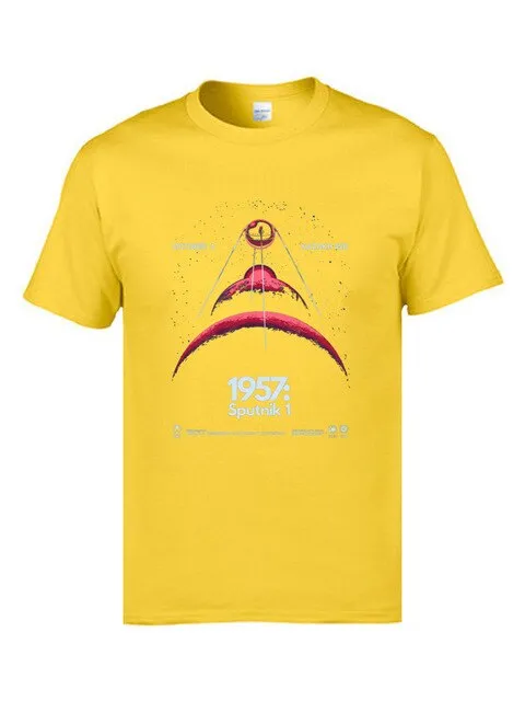 Soviet Sputnik Artificial Satellite Space   100% Cotton T Shirt