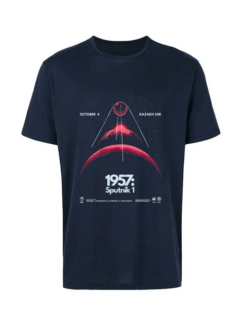 Soviet Sputnik Artificial Satellite Space   100% Cotton T Shirt