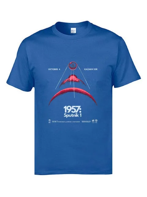 Soviet Sputnik Artificial Satellite Space   100% Cotton T Shirt