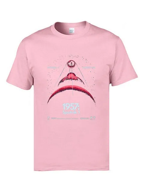 Soviet Sputnik Artificial Satellite Space   100% Cotton T Shirt