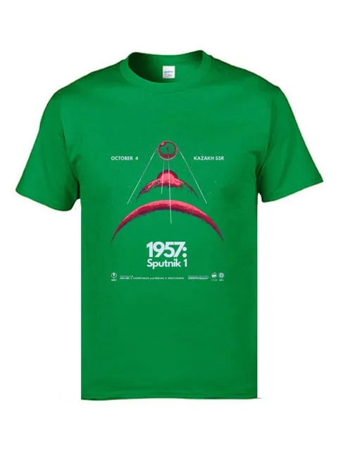 Soviet Sputnik Artificial Satellite Space   100% Cotton T Shirt