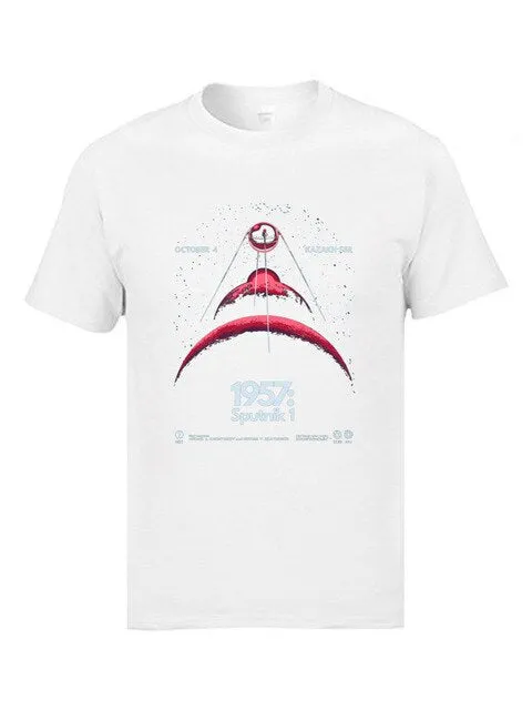Soviet Sputnik Artificial Satellite Space   100% Cotton T Shirt