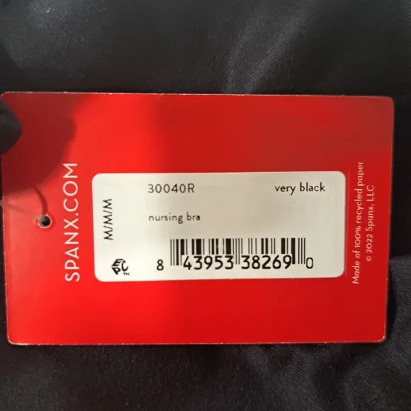 SPANX Bra-llelujah Mama‎ Nursing Bra Very Black Size Medium