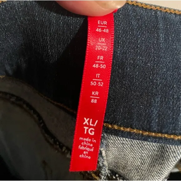 Spanx Distressed Ankle Skinny Jeans Medium Wash Size XL