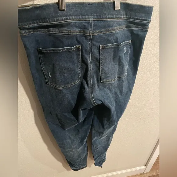 Spanx Distressed Ankle Skinny Jeans Medium Wash Size XL