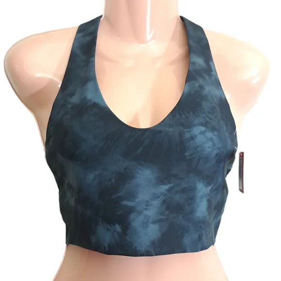 Spanx Women's Printed‎ Longline Impact Sports Bra Storm Tie Dye Size XS