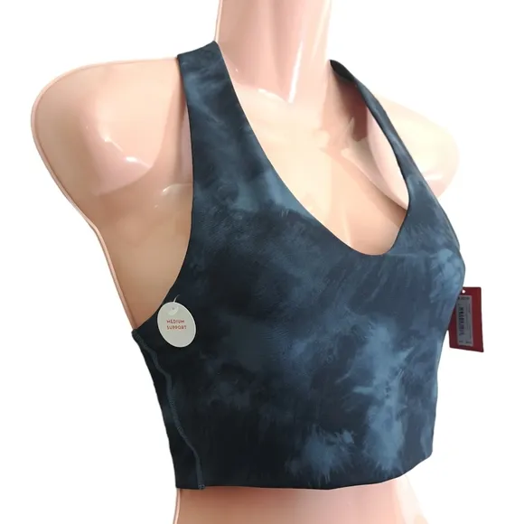 Spanx Women's Printed‎ Longline Impact Sports Bra Storm Tie Dye Size XS