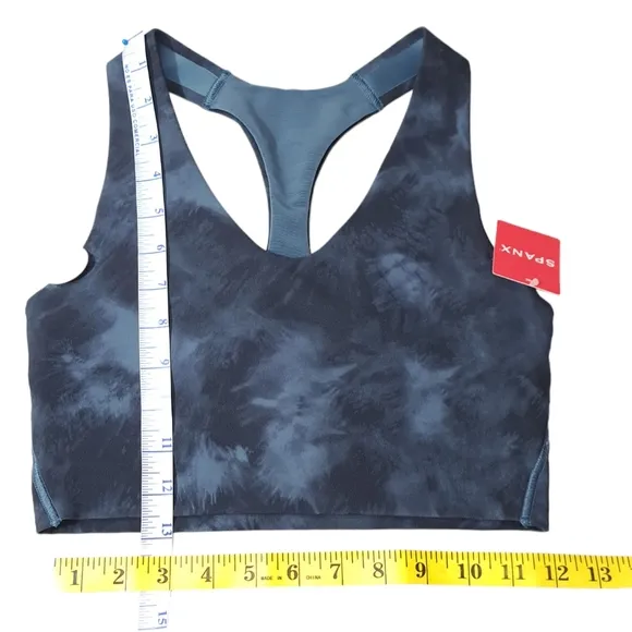 Spanx Women's Printed‎ Longline Impact Sports Bra Storm Tie Dye Size XS
