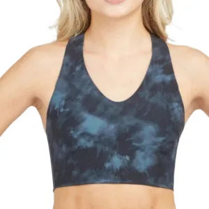 Spanx Women's Printed‎ Longline Impact Sports Bra Storm Tie Dye Size XS