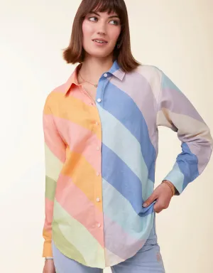 Spartina 449 Aida Buttonfront Shirt Overboard Cabana Stripe