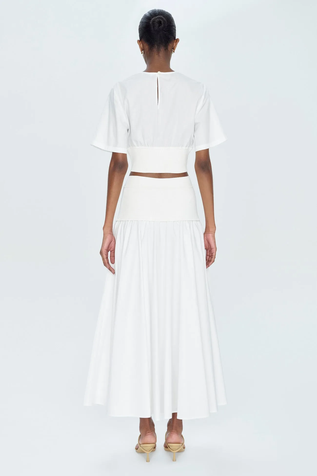 Stella Maxi Skirt with Knit Yoke