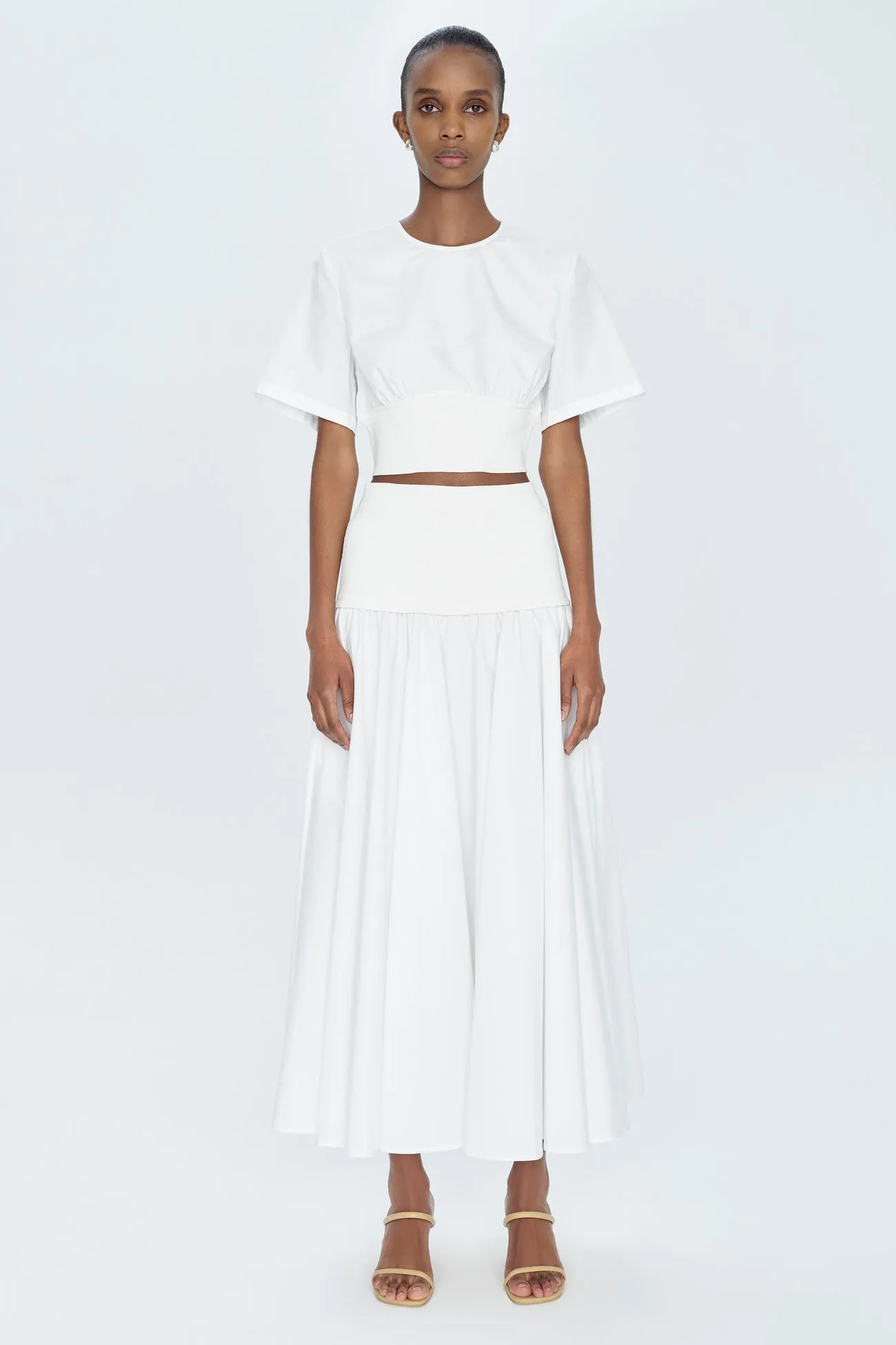 Stella Maxi Skirt with Knit Yoke
