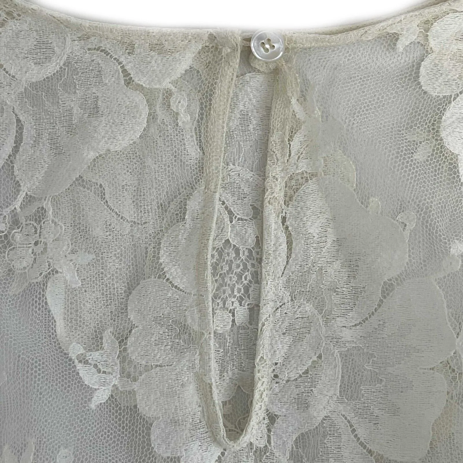 Stella McCartney Half-Sleeve Scalloped Lace Cream 38 US 2