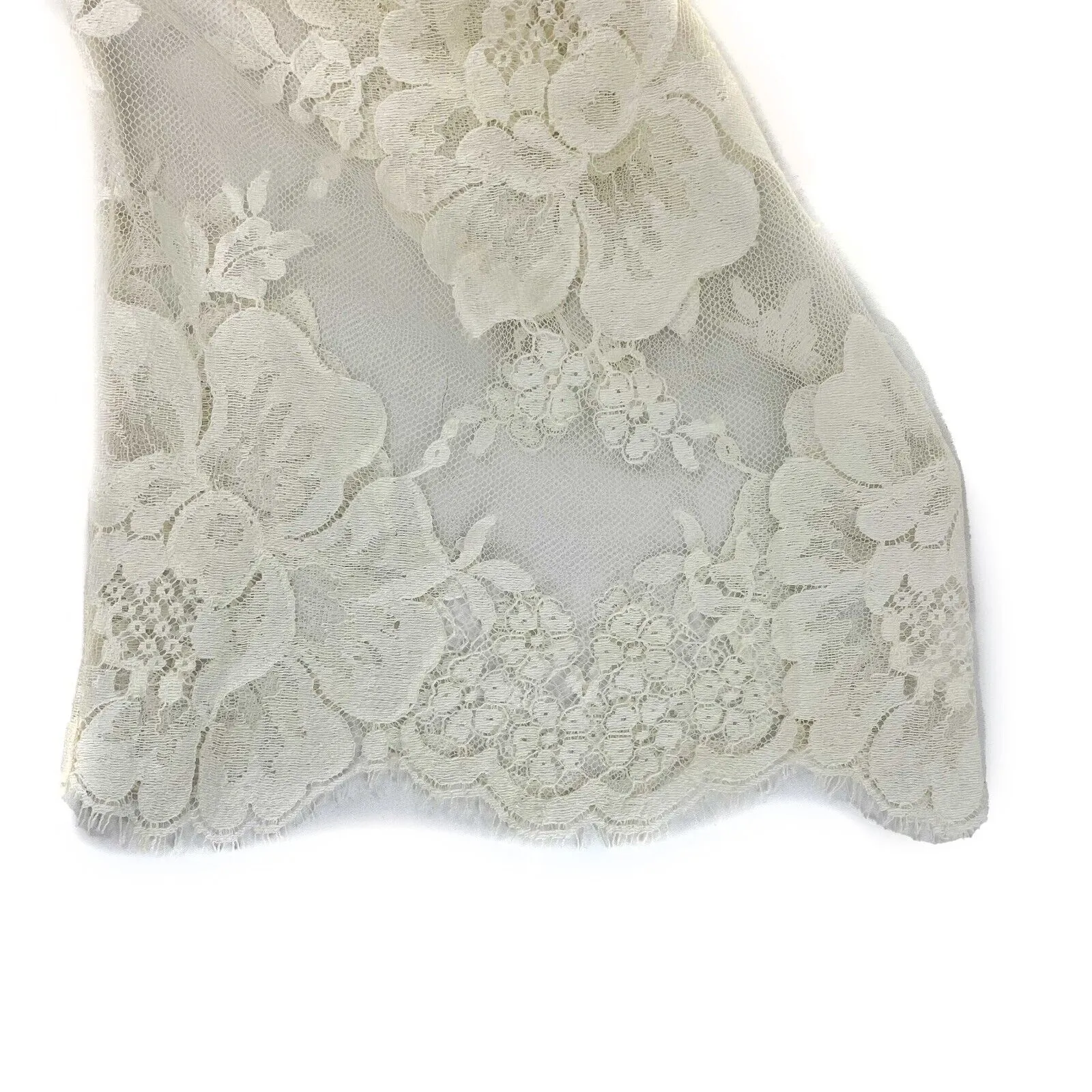 Stella McCartney Half-Sleeve Scalloped Lace Cream 38 US 2