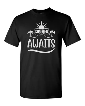 Summer awaits t-shirt, summer t-shirt, beach party t-shirt