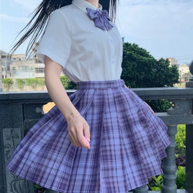 Summer High Waist Preppy Girls Dance Mini Skirt Cute A Line Sexy Japan skirts