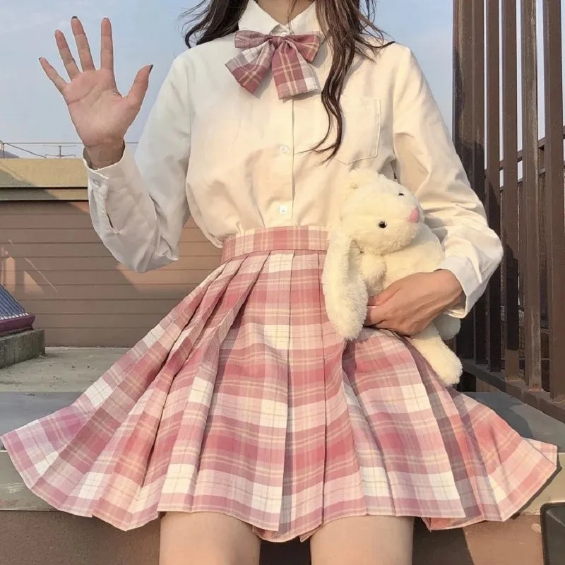 Summer High Waist Preppy Girls Dance Mini Skirt Cute A Line Sexy Japan skirts