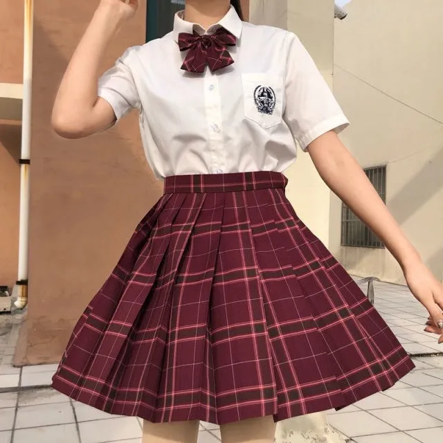 Summer High Waist Preppy Girls Dance Mini Skirt Cute A Line Sexy Japan skirts