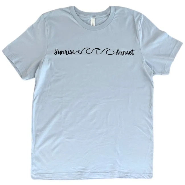 Sunrise Sunset Crewneck T-shirt-Comes in 4 Colors