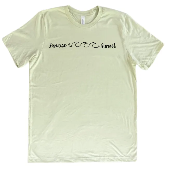 Sunrise Sunset Crewneck T-shirt-Comes in 4 Colors