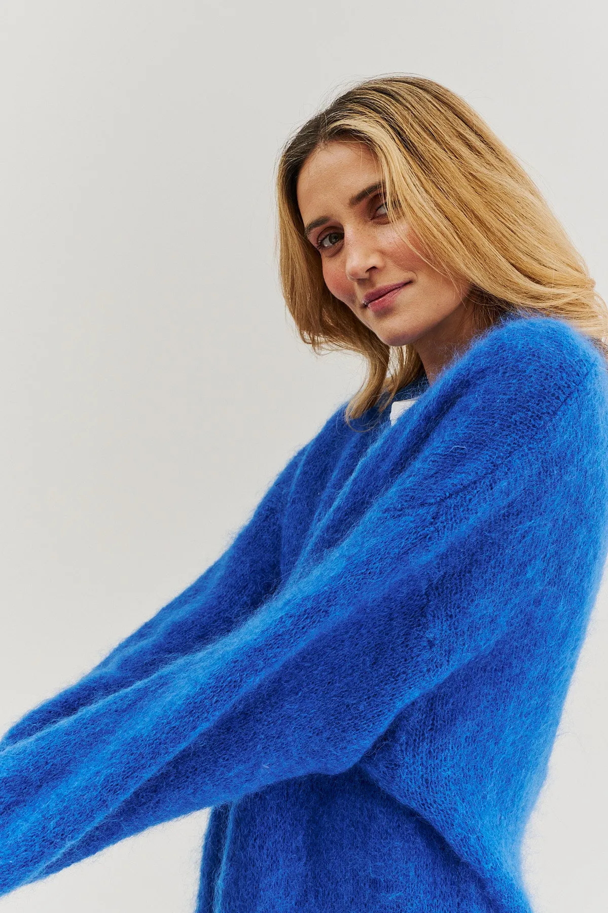 Sweet Mirage long mohair cardigan