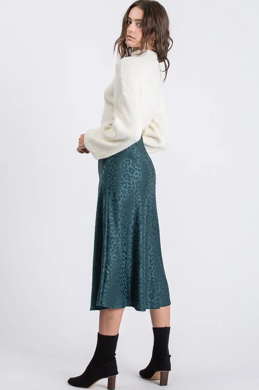 SWEET TALKER LEOPARD SKIRT GREEN