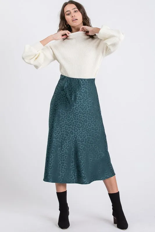 SWEET TALKER LEOPARD SKIRT GREEN