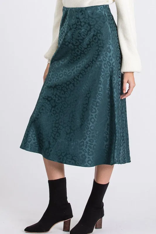 SWEET TALKER LEOPARD SKIRT GREEN