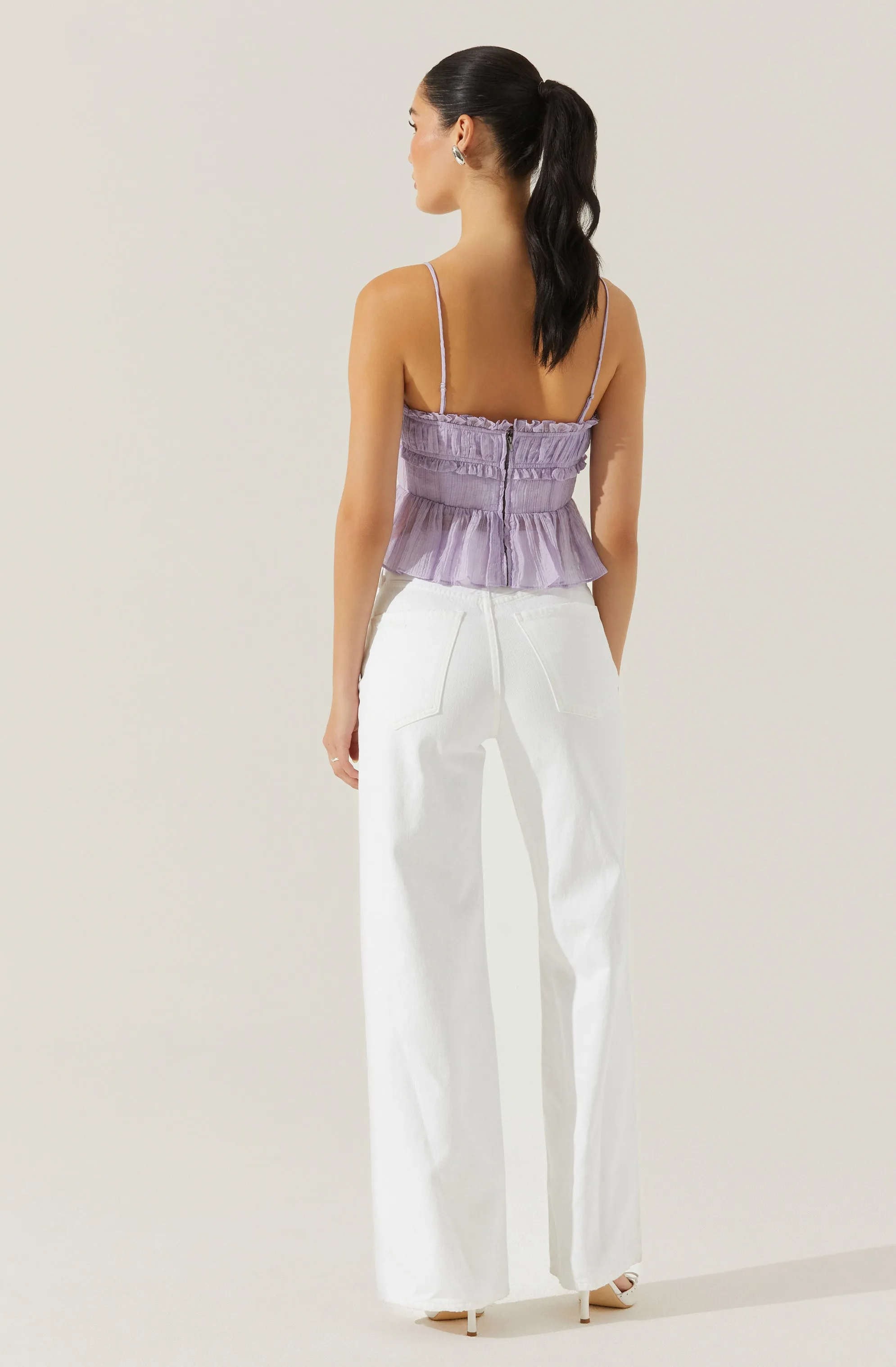 Sylvan Shirred Peplum Top
