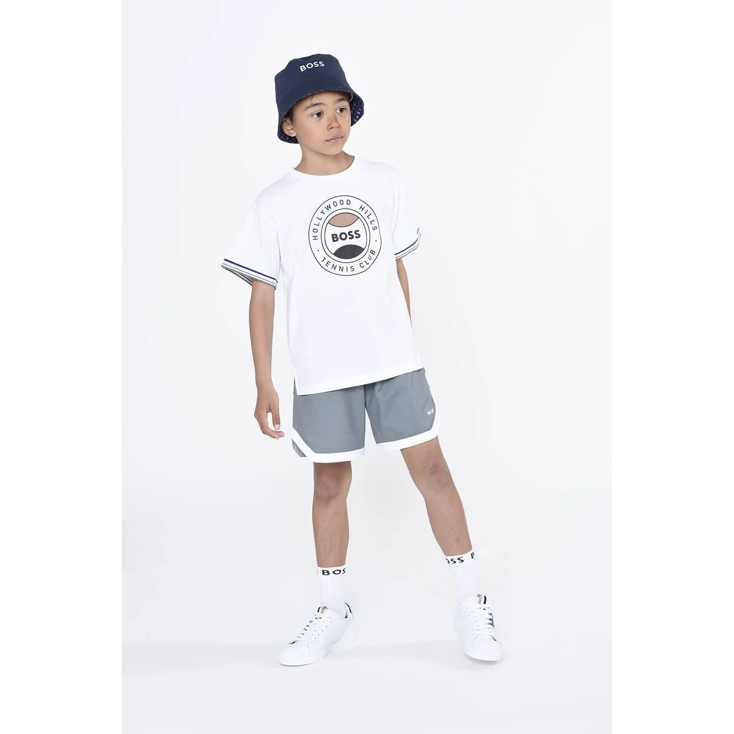 T-Shirt Shorts Set - White Green