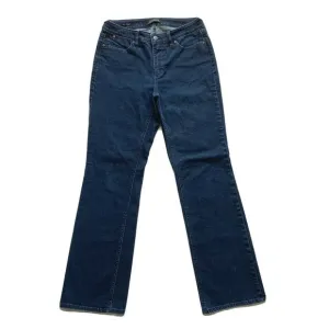 Talbots Flawless Five-Pocket Jeans Women 6 Bootcut Curvy Stretch Dark Blue Denim