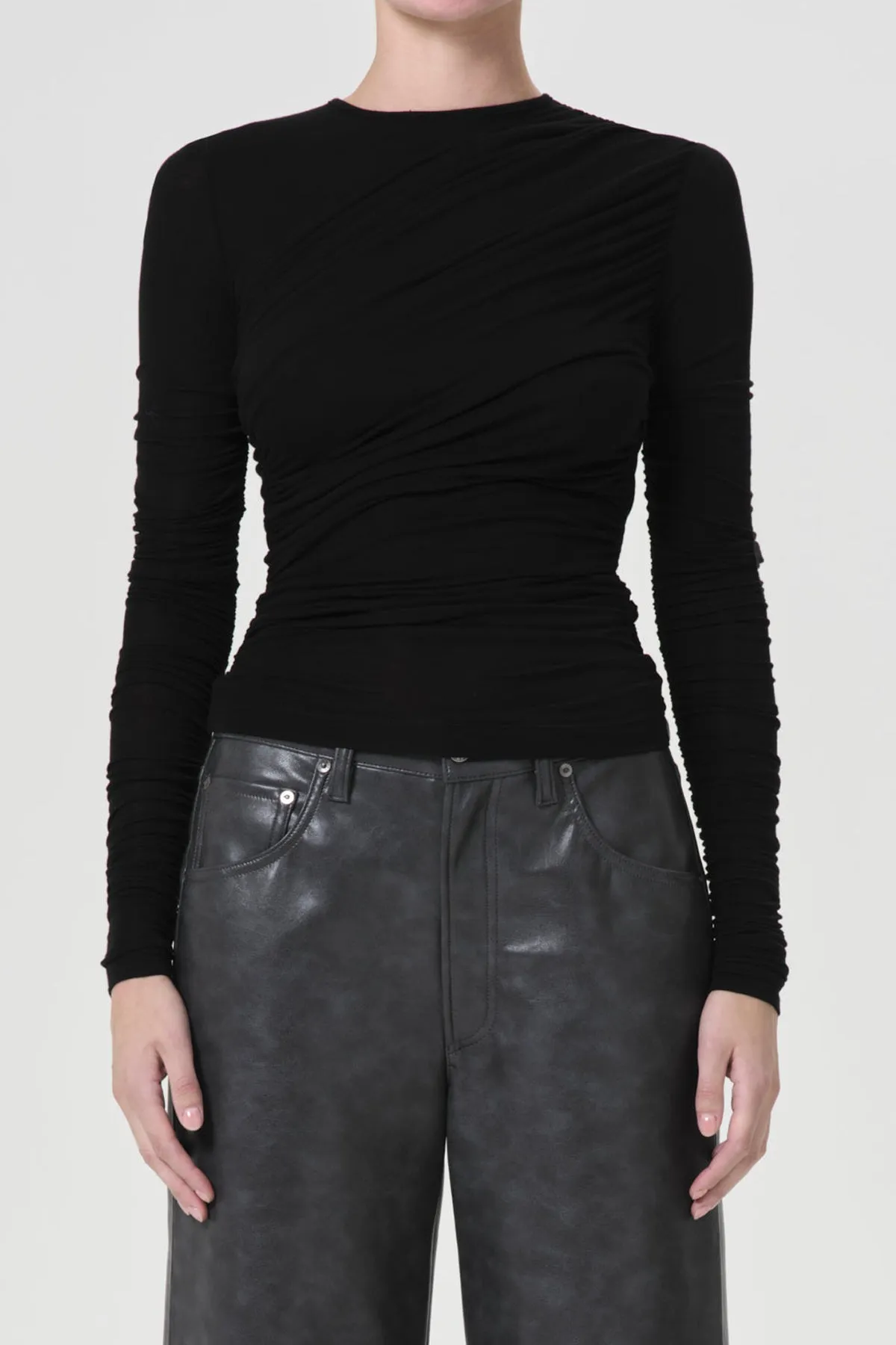 Tania Twist Tee in Black