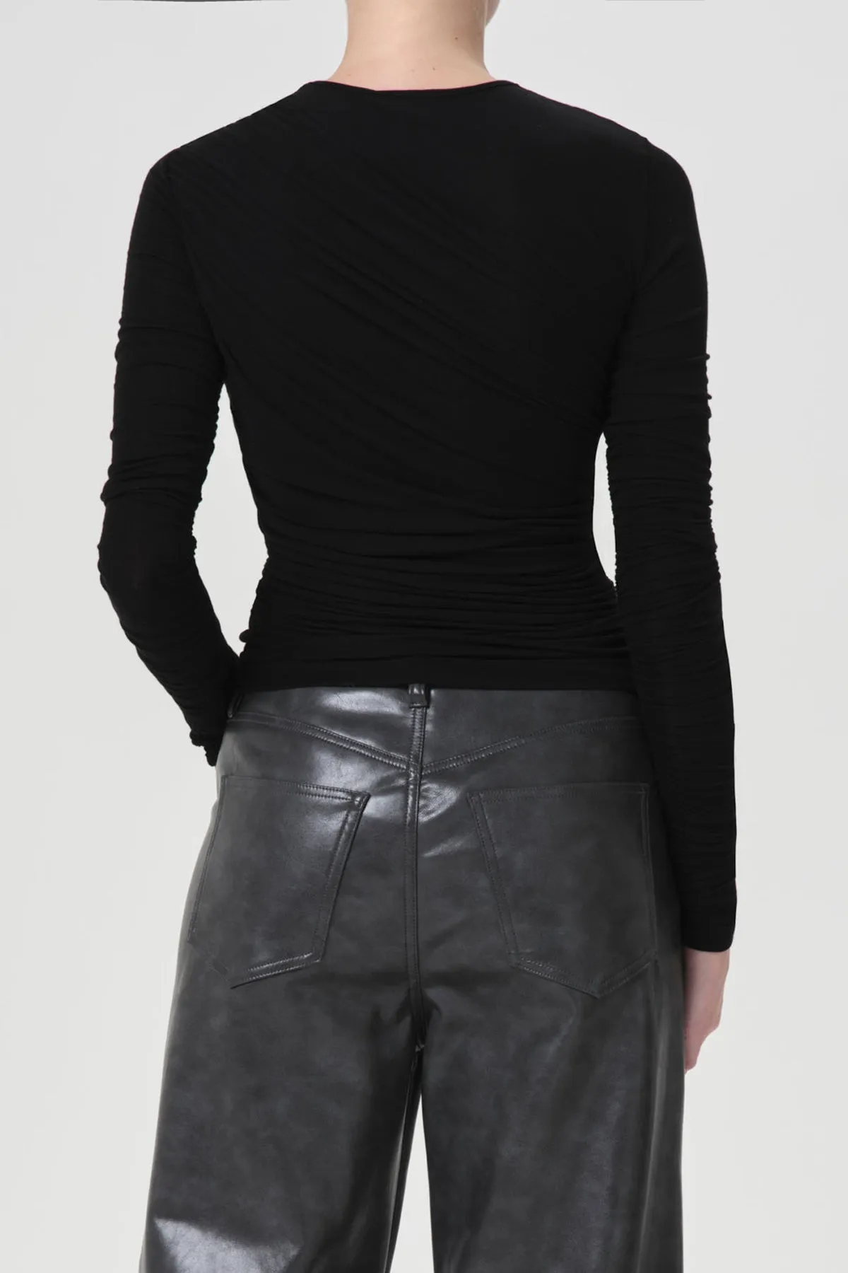 Tania Twist Tee in Black