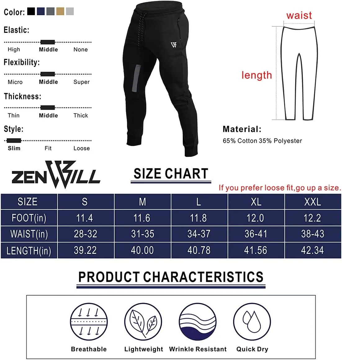 Tapered Slim Fit Joggers