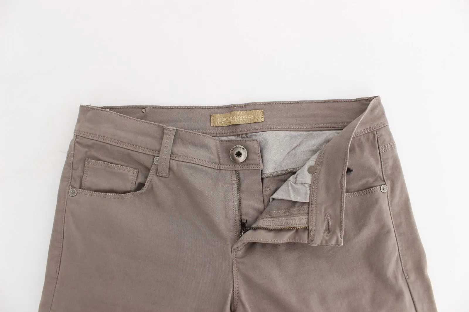 Taupe Beige Slim Jeans Denim Pants Skinny