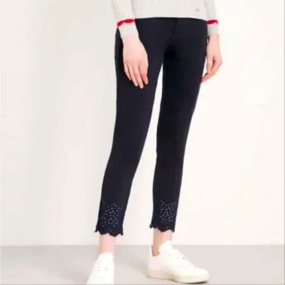 Ted Baker Massiee Embroidered Hem Skinny Jeans