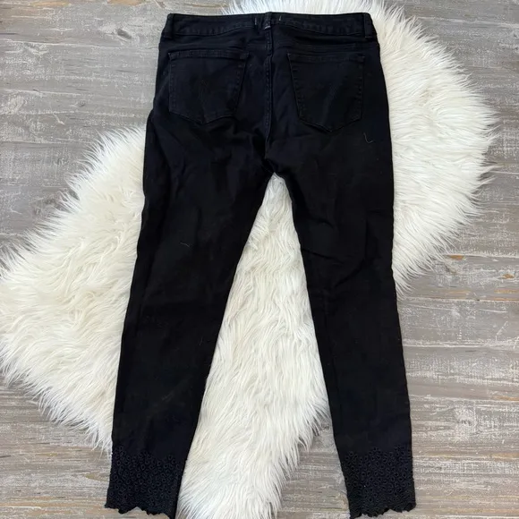 Ted Baker Massiee Embroidered Hem Skinny Jeans