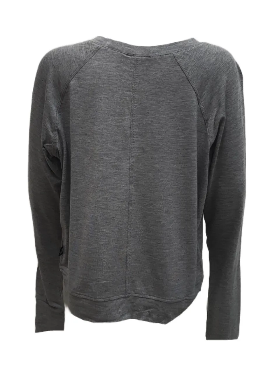 TEREZ Girl's Grey Slitted Long Sleeve Shirt #12528026 NWT