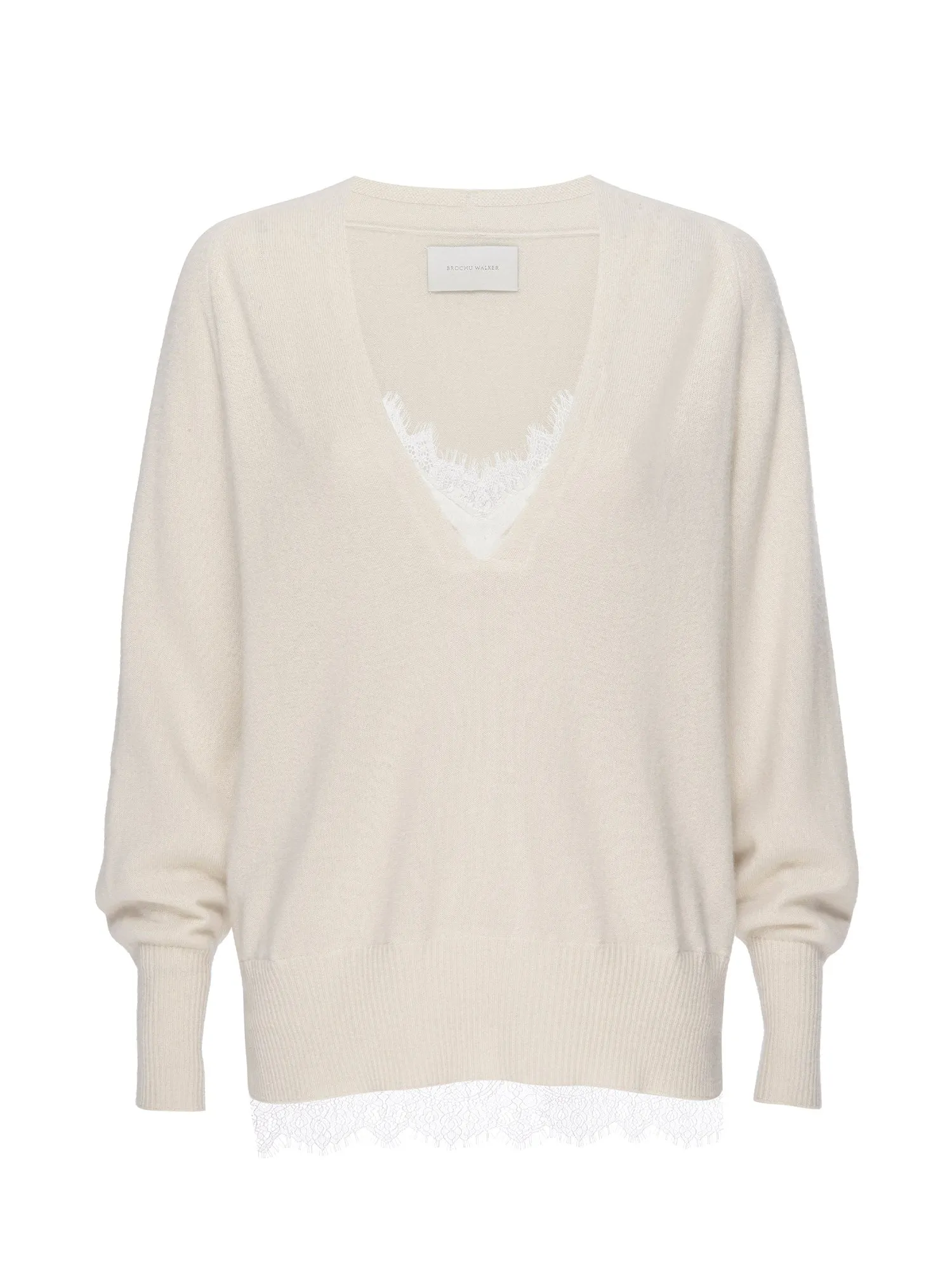 The Lace Vee Looker Pullover