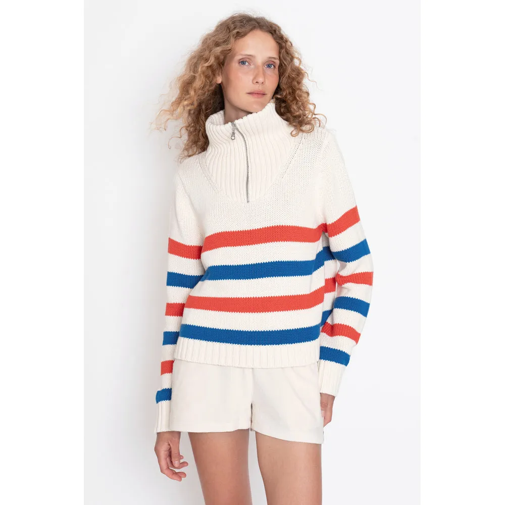 The Matey - Cream/True Blue/Poppy
