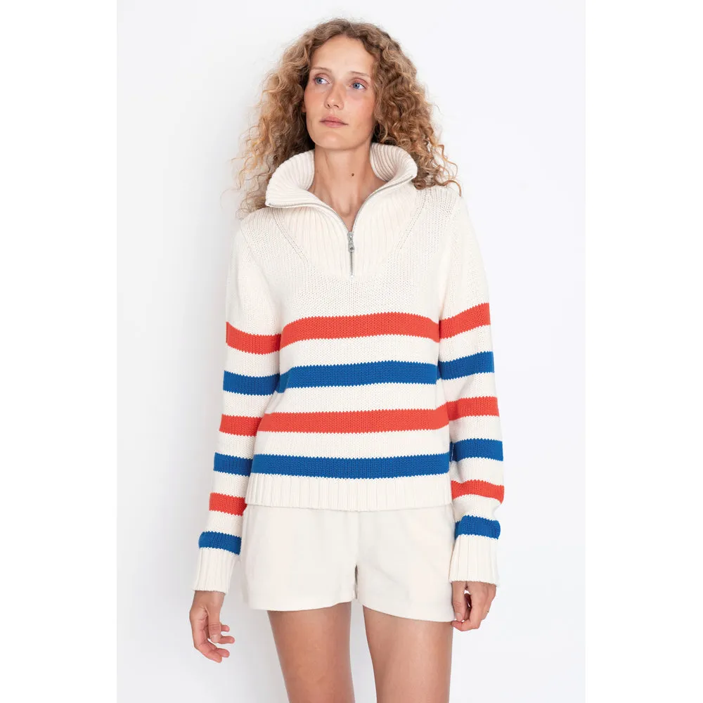 The Matey - Cream/True Blue/Poppy
