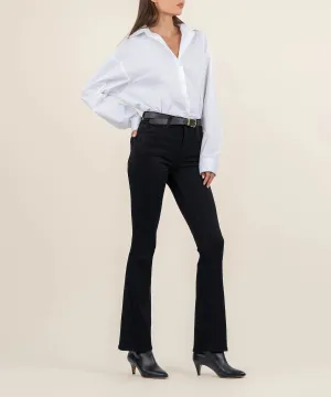 The Natalie High Rise FabAb Bootcut Jeans - Black