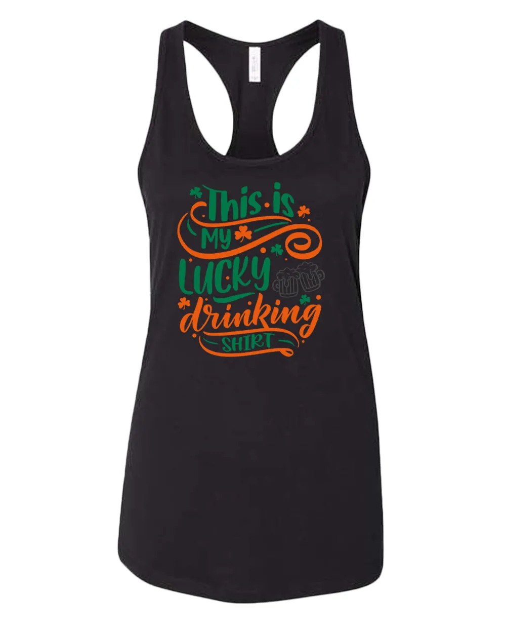 This is my lucky drinking tank top women racerback st patrick's day tank top