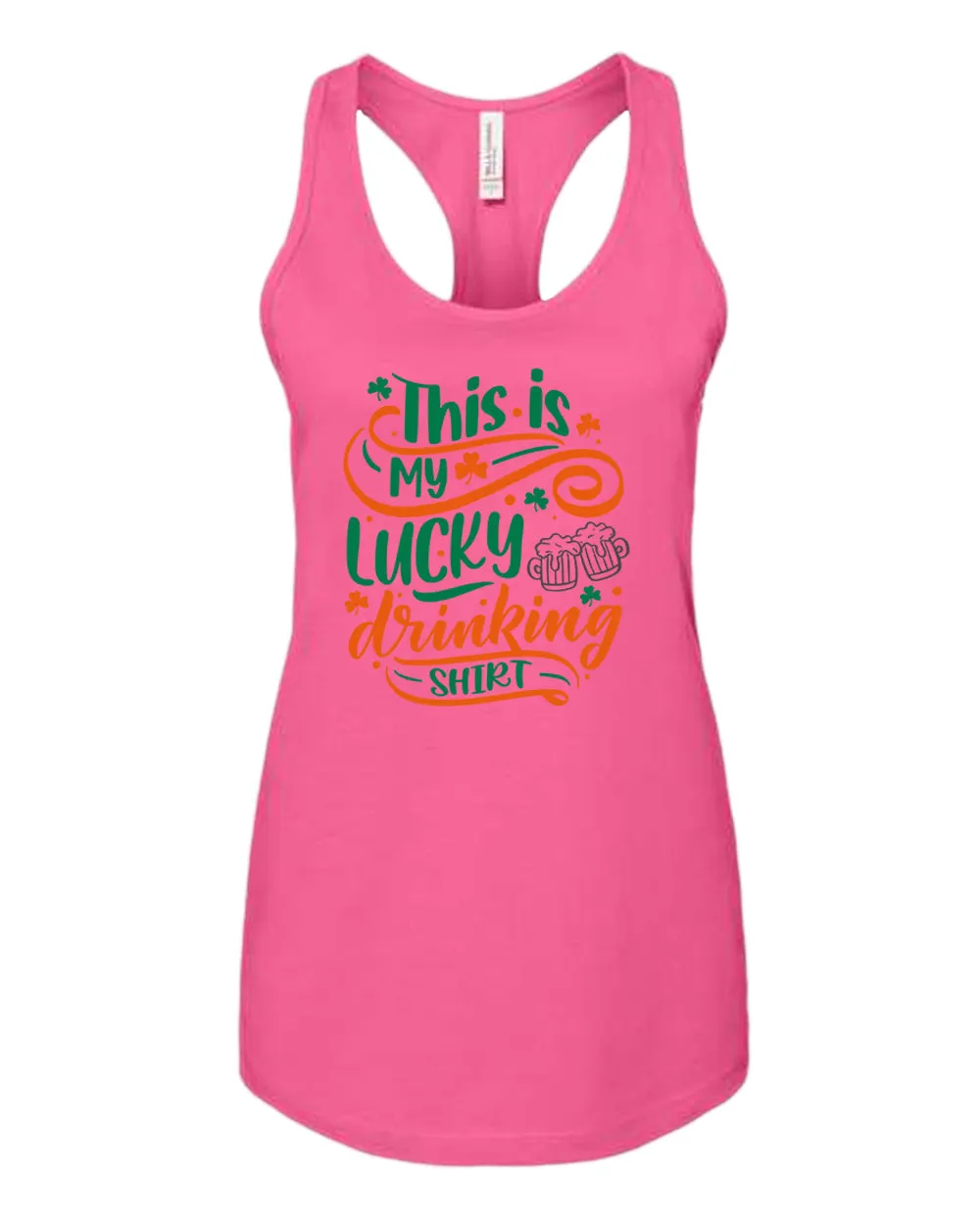This is my lucky drinking tank top women racerback st patrick's day tank top